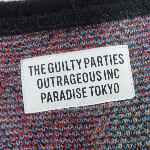 実際に弊社で買取させて頂いたWACKO MARIA/ワコマリア KNIT JAQUARD CARDIGAN モヘア ニットジャガードカーディガン Lの画像 2枚目