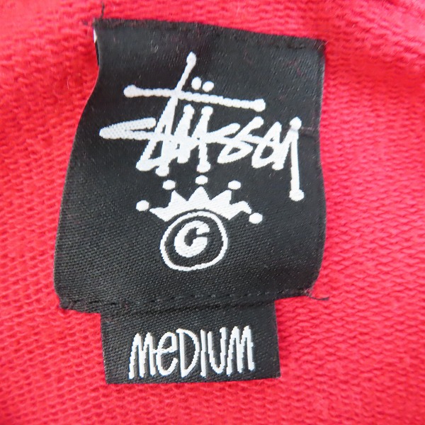 実際に弊社で買取させて頂いたSTUSSY/ステューシー ジップアップ パーカー レッド /Mの画像 2枚目
