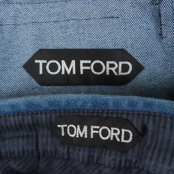 実際に弊社で買取させて頂いたTOM FORD/トムフォード 20-21AW DENIM ATTICUS JACKET ウォッシュ加工 デニム スーツ/セットアップ 874R11/6-50C/7-46Rの画像 2枚目