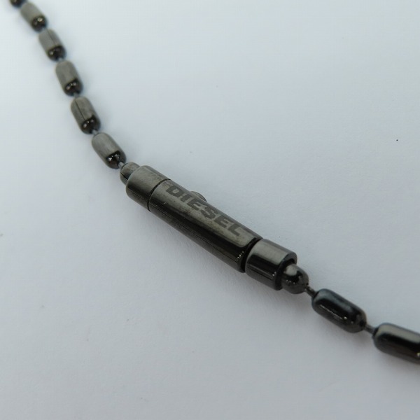 実際に弊社で買取させて頂いたDIESEL/ディーゼル ロゴプレート ドッグタグ ブラック ペンダント/ネックレスの画像 6枚目