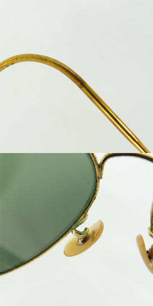 実際に弊社で買取させて頂いたRay-Ban/レイバン B&L/ボシュロム社製 ティアドロップ型 アイウェア/サングラス ゴールドの画像 8枚目