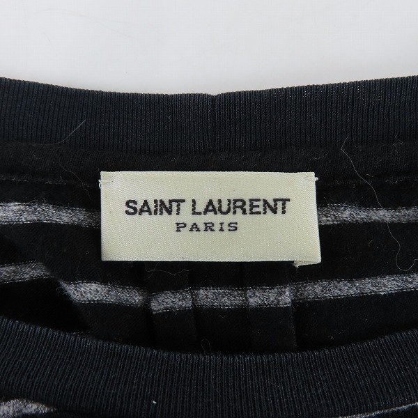 実際に弊社で買取させて頂いたSAINT LAURENT PARIS/サンローランパリ ボーダー Tシャツ 391248Y2MB1/Sの画像 2枚目