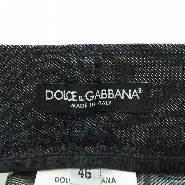 実際に弊社で買取させて頂いたDOLCE&GABBANA/ドルチェ&ガッバーナ 14 GOLD ブラックテープ デニムパンツ G33CLD/G8A40/46の画像 2枚目