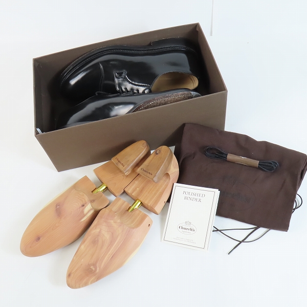 実際に弊社で買取させて頂いたChurch/チャーチ SHANNON/シャノン レザープレーントゥシューズ Last103/7 純正シューツリー付き/7Fの画像 7枚目