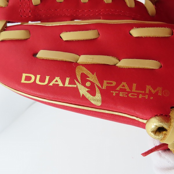 実際に弊社で買取させて頂いたRawlings/ローリングス HYPER TECH COLOR SYNC 軟式 オールラウンド用 グローブ/グラブ GR4HTCN55Wの画像 5枚目