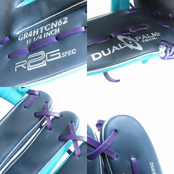 実際に弊社で買取させて頂いたRawlings/ローリングス HYPER TECH/ハイパーテック 軟式 内野手用 グローブ/ミット GR4HTCN62の画像 8枚目