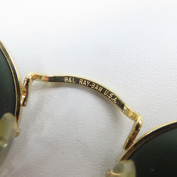 実際に弊社で買取させて頂いたRay-Ban/レイバン B&L/ボシュロム社製 スモールラウンドメタル サングラス W1573 の画像 4枚目