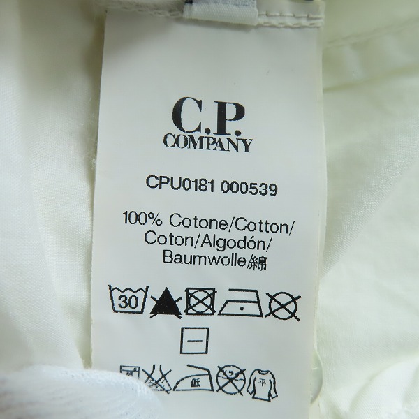 実際に弊社で買取させて頂いたC.P.COMPANY/シーピーカンパニー 長袖シャツ ホワイト /Lの画像 4枚目
