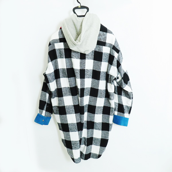 実際に弊社で買取させて頂いたMaison MIHARA YASUHIRO/メゾン ミハラヤスヒロ レイヤード チェックシャツ パーカー A03SH311/44の画像 1枚目