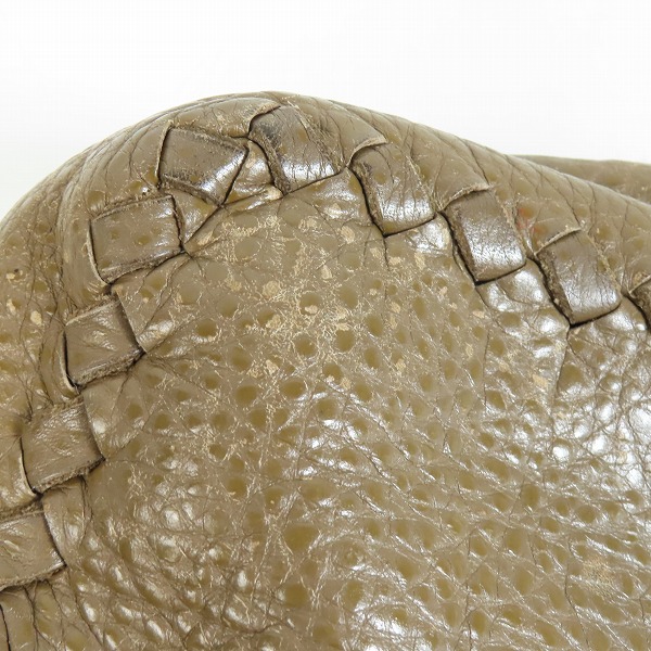 実際に弊社で買取させて頂いたBOTTEGA VENETA/ボッテガヴェネタ イントレチャート レザー セカンドバッグ ブラウンの画像 8枚目