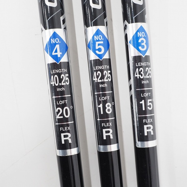 実際に弊社で買取させて頂いた【シャフトのみ】DUNLOP/ダンロップ XXIO/ゼクシオ MP1100 ウッド 3w,5w,U4用シャフト 3本セット FLEX:Rの画像 1枚目