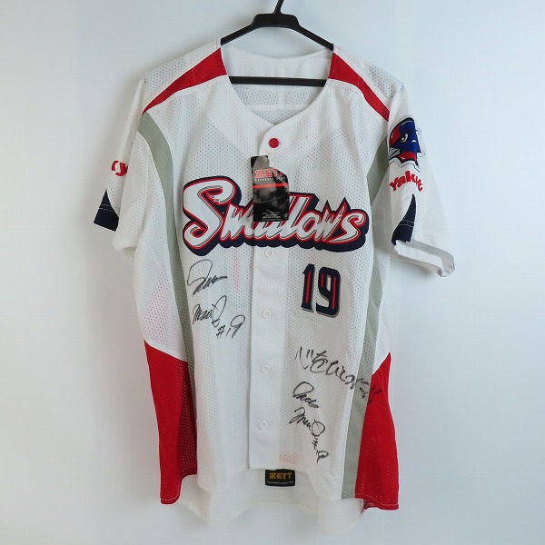 実際に弊社で買取させて頂いた(1)ZETT×BEAMS/ゼット×ビームス 東京ヤクルトスワローズ レプリカユニフォーム #19 石川雅規 YSRP2/フリー(XL)