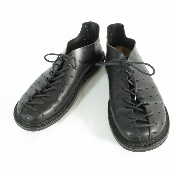 実際に弊社で買取させて頂いた(2)trippen/トリッペン GOLF パンチング レザー レースアップ シューズ 42