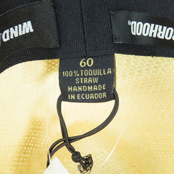 実際に弊社で買取させて頂いた【未使用】WINDANDSEA×NEIGHBORHOOD/ウィンダンシー×ネイバーフッド NHWDS C-HAT/ストローハット 221FRWSH-HT02S/Lの画像 7枚目