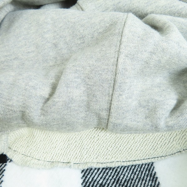 実際に弊社で買取させて頂いたMaison MIHARA YASUHIRO/メゾン ミハラヤスヒロ レイヤード チェックシャツ パーカー A03SH311/44の画像 6枚目