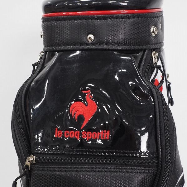 実際に弊社で買取させて頂いたle coq sportif/ルコックスポルティフ ゴルフ QQBTJJ08 9型 6分割キャディバッグ ブラックの画像 6枚目