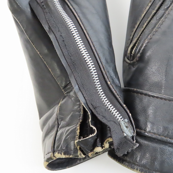 実際に弊社で買取させて頂いた【難有り】HARLEY DAVIDSON/ハーレーダビッドソン ボアライナー付き ダブルライダースジャケット/38の画像 6枚目