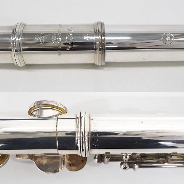 実際に弊社で買取させて頂いたYAMAHA/ヤマハ YFL-581/YFL581 フルート 管体銀製 リングキー H足部管 ハードケース・ケースカバー付の画像 3枚目