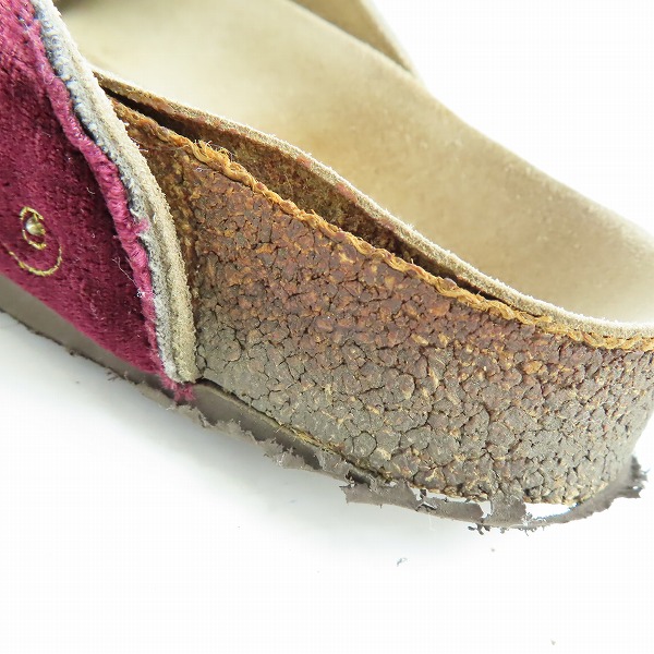 実際に弊社で買取させて頂いたNUMBER NINE × BIRKENSTOCK/ナンバーナイン × ビルケンシュトック 初期 ベロアサンダル 26の画像 6枚目