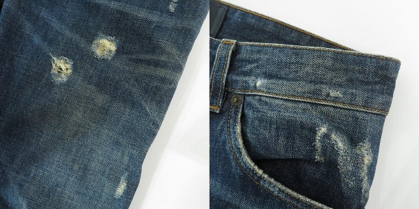 実際に弊社で買取させて頂いたDOLCE&GABBANA/ドルチェ&ガッバーナ DENIM 14GOLD ダメージ デニムパンツ G6IALD/46の画像 8枚目