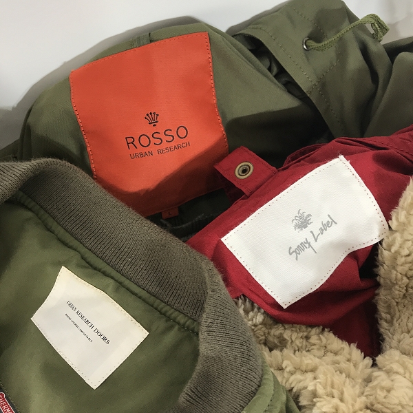 実際に弊社で買取させて頂いた【おまとめ/未使用含む】URBAN RESEARCH/アーバンリサーチ SONNY LABEL/ROSSO 等 ミリタリージャケット/マウンテンジャケットの画像 1枚目