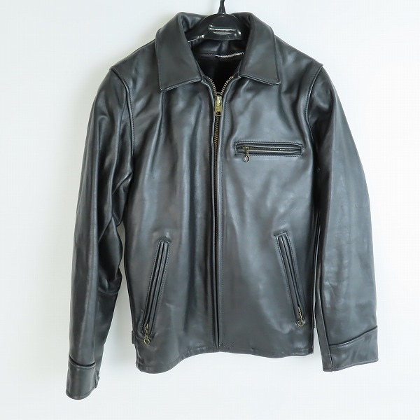 実際に弊社で買取させて頂いたSCHOTT/ショット ボアライナー付き シングルレザーライダースジャケット /34