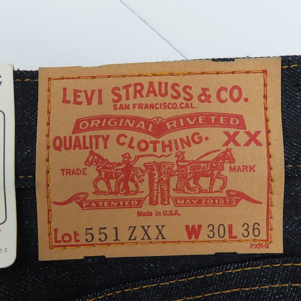 実際に弊社で買取させて頂いたLEVIS/リーバイス 551ZXX バレンシア工場製 復刻 ビッグE デニムパンツ 551Z-0006/W30 L36の画像 2枚目