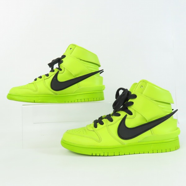 実際に弊社で買取させて頂いたNIKE×AMBUSH/ナイキ×アンブッシュ DUNK HIGH "FLASH LIME" ダンクハイ フラッシュライム CU7544-300/26.0の画像 3枚目