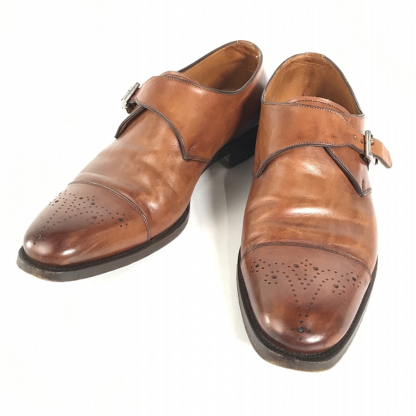 実際に弊社で買取させて頂いたSantoni/サントーニ シングルモンクストラップシューズ ドレスシューズ/7.5