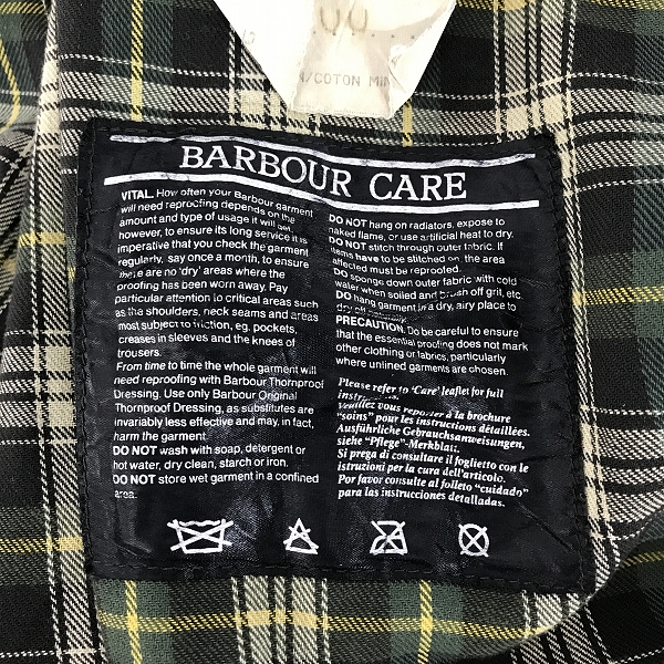 実際に弊社で買取させて頂いた【難有り品】Barbour/バブアー 90's BEAUFORT ビューフォート オイルドジャケットの画像 5枚目