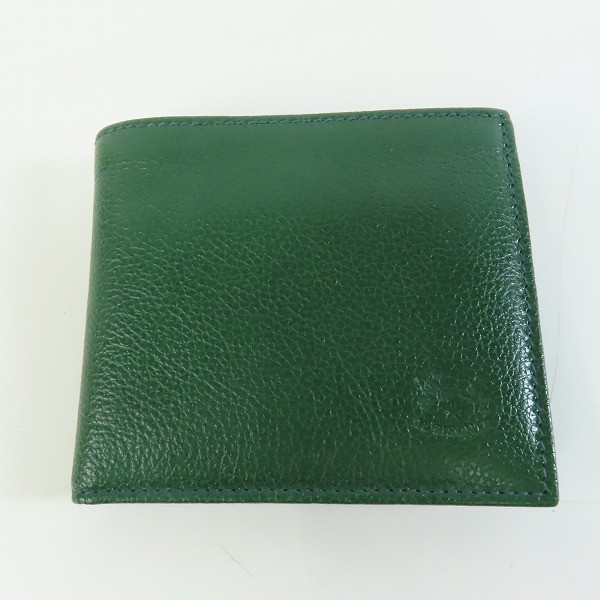 実際に弊社で買取させて頂いたIL BISONTE/イルビゾンテ レザー グリーン 二つ折り財布/ウォレット