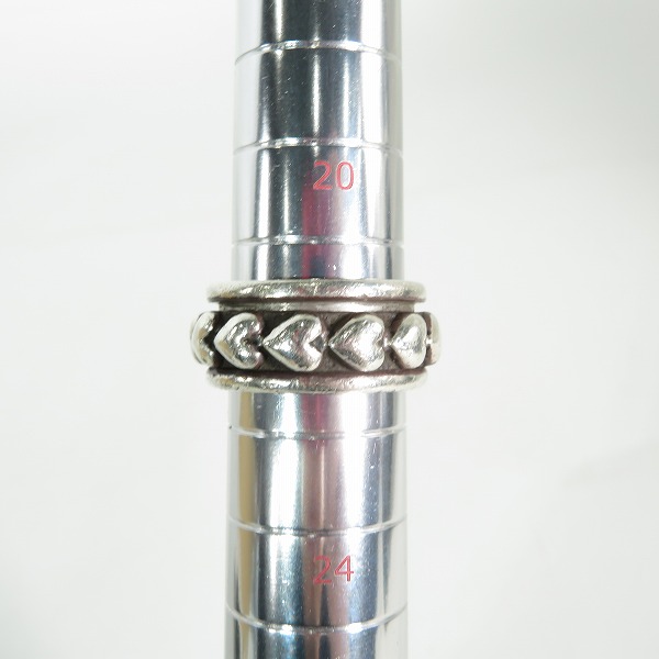 実際に弊社で買取させて頂いた【ギャラ付き】LEATHERS AND TREASURES/レザーズ＆トレジャーズ/Revolving Heart Ring/リボルビング ハートリング/22号の画像 8枚目