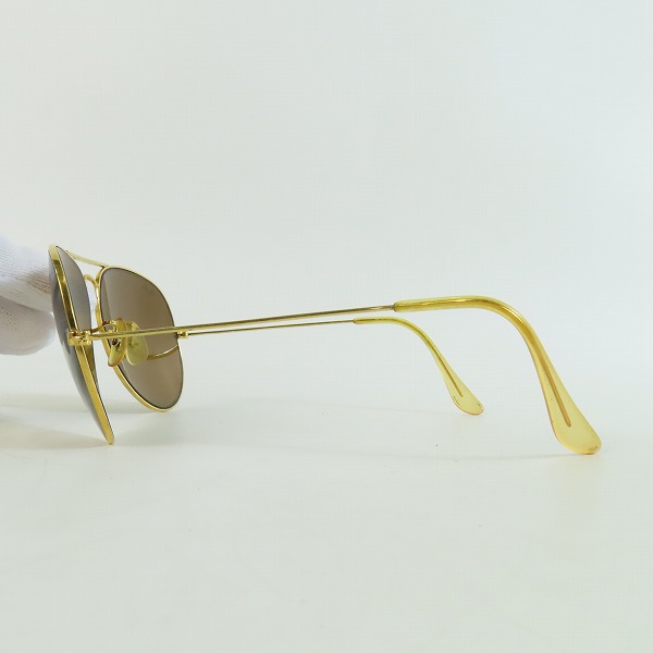 実際に弊社で買取させて頂いたRay-Ban/レイバン B&L/ボシュロム社製 ティアドロップ型 サングラス ゴールドの画像 2枚目