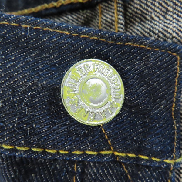 実際に弊社で買取させて頂いたSUGAR CANE/シュガーケーン デニムパンツ ジーンズ ボタンフライ シンチバック アメリカ製 38の画像 8枚目