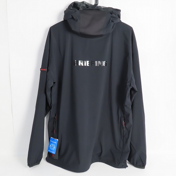 実際に弊社で買取させて頂いた【未使用】BRIEFING/ブリーフィング WIND HOODIE 超撥水 ウィンドブレーカー プルオーバー ブラック BRG223M19/XL