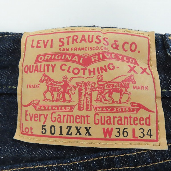 実際に弊社で買取させて頂いたLEVI'S/リーバイス VINTAGE CLOTHING/LVC 501Z 1960年モデル 日本製 デニムパンツ/ジーンズ A0367-0005/W36L34の画像 2枚目