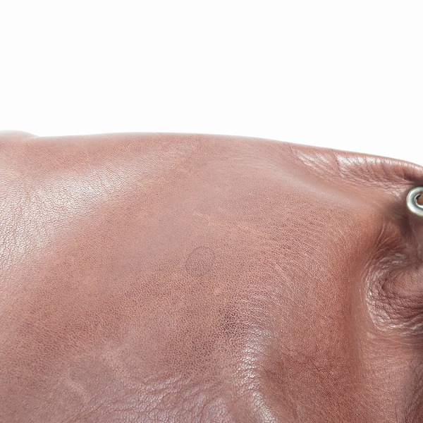 実際に弊社で買取させて頂いたRED MOON/レッドムーン バイカーズ/レザーメディスンバッグ フリンジ/コンチョ付の画像 5枚目