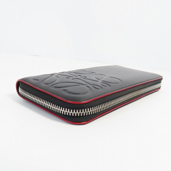実際に弊社で買取させて頂いたLOEWE/ロエベ アナグラム レザー BRAND OPEN WALLETラウンドジップ オープンウォレット 長財布 106.54AU46の画像 2枚目