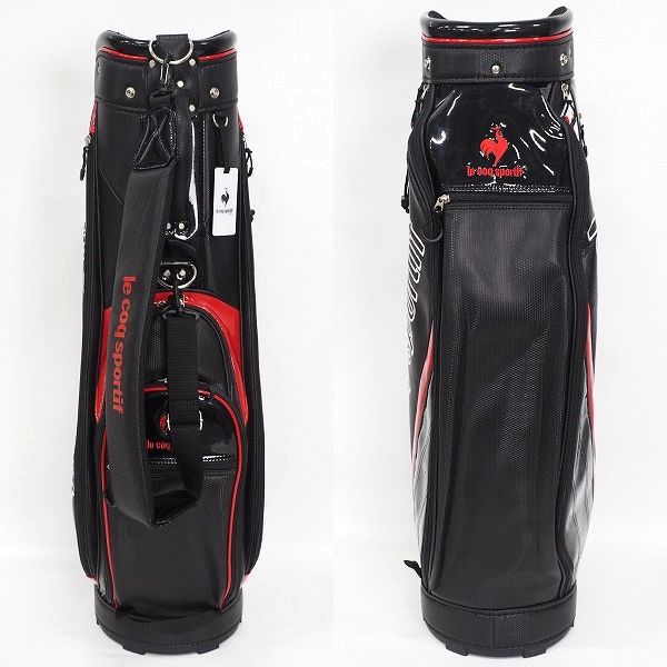 実際に弊社で買取させて頂いたle coq sportif/ルコックスポルティフ ゴルフ QQBTJJ08 9型 6分割キャディバッグ ブラックの画像 2枚目