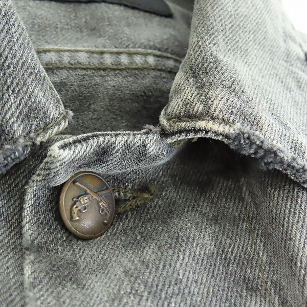 実際に弊社で買取させて頂いたroar/ロアー 二丁拳銃スワロフスキー/弾丸加工/デニムジャケット/Gジャン 17SRB-21KW/1の画像 3枚目