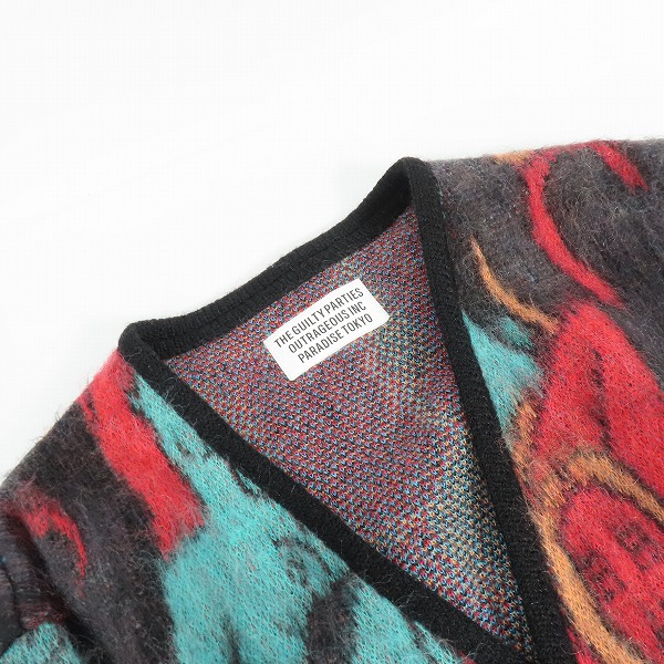 実際に弊社で買取させて頂いたWACKO MARIA/ワコマリア KNIT JAQUARD CARDIGAN モヘア ニットジャガードカーディガン Lの画像 4枚目