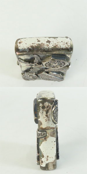 実際に弊社で買取させて頂いたZIPPO/ジッポー HARLEY-DAVIDSON/ハーレーダビッドソン MAKE METAL メイクメタル メタル貼り PHD-US 1996年製の画像 7枚目