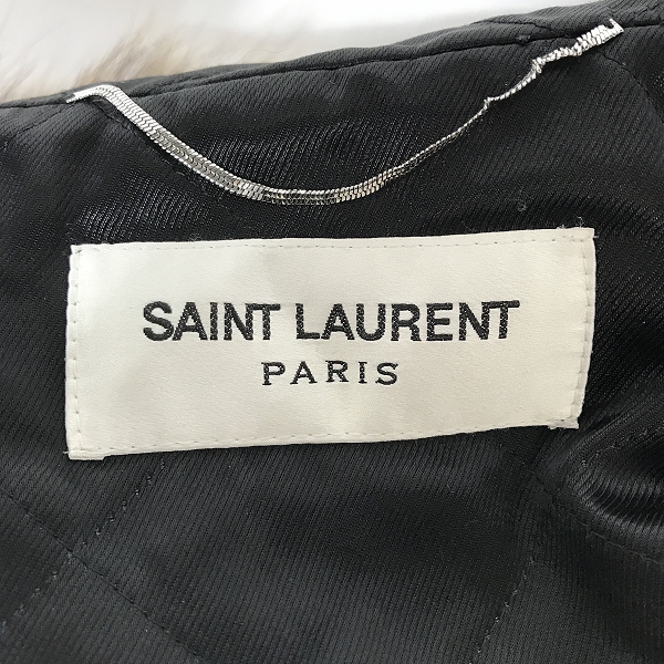 実際に弊社で買取させて頂いたSAINT LAURENT PARIS/サンローランパリ ファートリミングフーデッドジャケット ファーコート 531195 Y715T/42の画像 2枚目