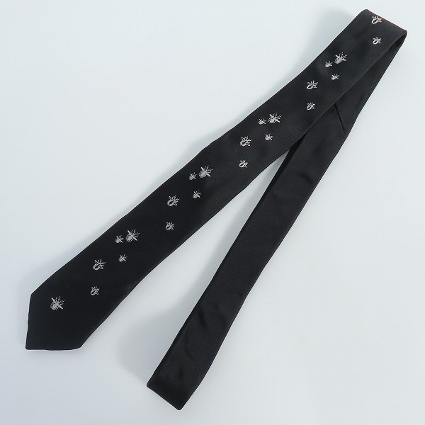 実際に弊社で買取させて頂いたDior Homme/ディオールオム BEE/蜂 刺繍 シルクネクタイ 