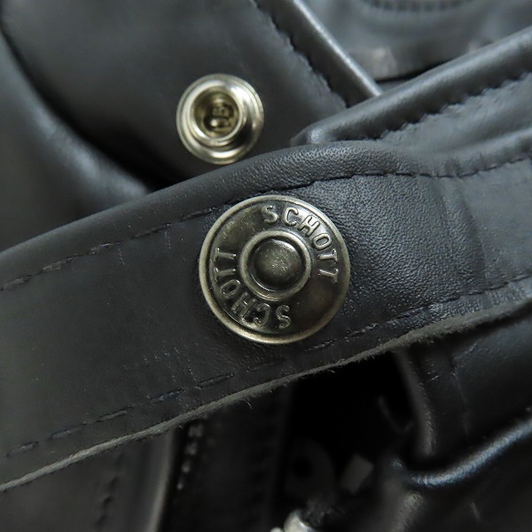 実際に弊社で買取させて頂いたSCHOTT/ショット ファーライナー付き ライダースジャケット 643 ARROW 64109/36の画像 7枚目