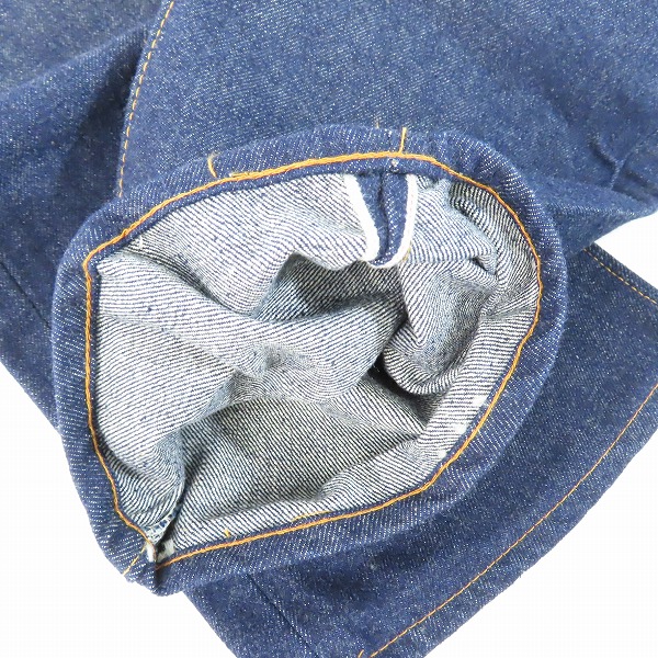 実際に弊社で買取させて頂いた【未使用】LEVI'S/リーバイス 501 米国製 刻印6 66前期 赤耳 フラッシャー付 デニムパンツ/W32の画像 9枚目