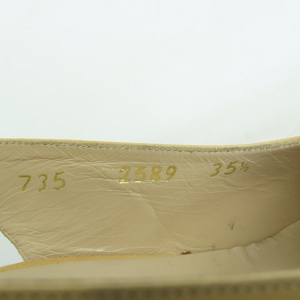 実際に弊社で買取させて頂いたCHANEL/シャネル レザーパンプス/ヒール/バイカラー/35.5の画像 5枚目