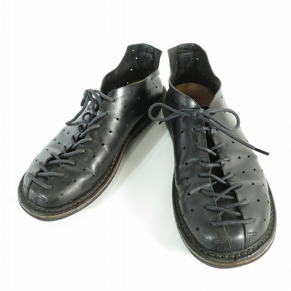 実際に弊社で買取させて頂いた(1)trippen/トリッペン GOLF パンチング レザー レースアップ シューズ 42