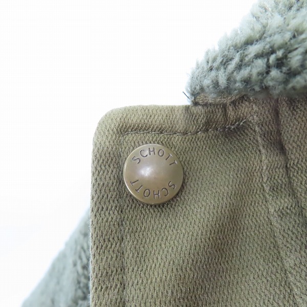 実際に弊社で買取させて頂いたSchott/ショット N-1 デッキジャケット フライトジャケット 裏地ボア M63120 38の画像 5枚目