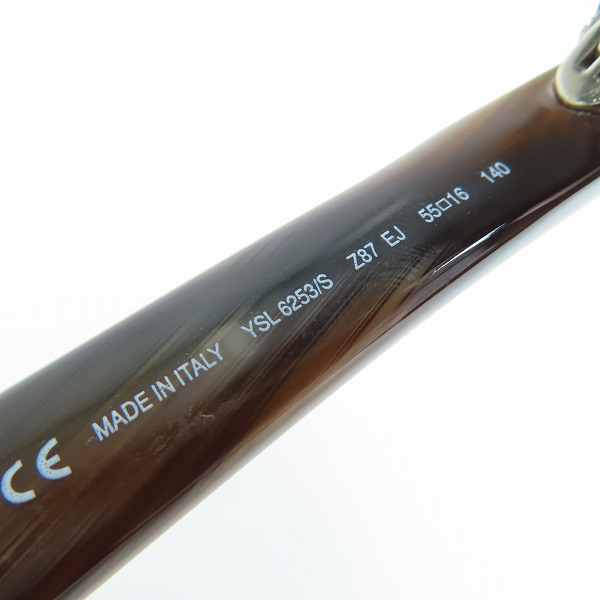 実際に弊社で買取させて頂いたYVES SAINT LAURENT/イブサンローラン サングラス/アイウェア YSL6253/Sの画像 7枚目